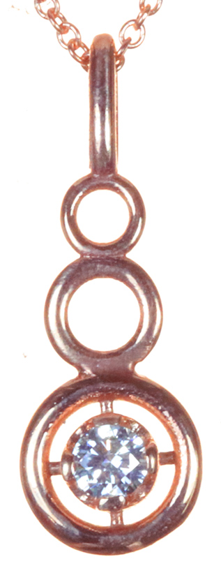 rose gold pendant set with lab diamond rose gold pendant set with lab diamond