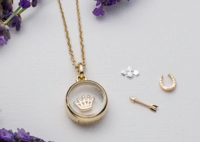 Stow Petite Gold Locket with Charms